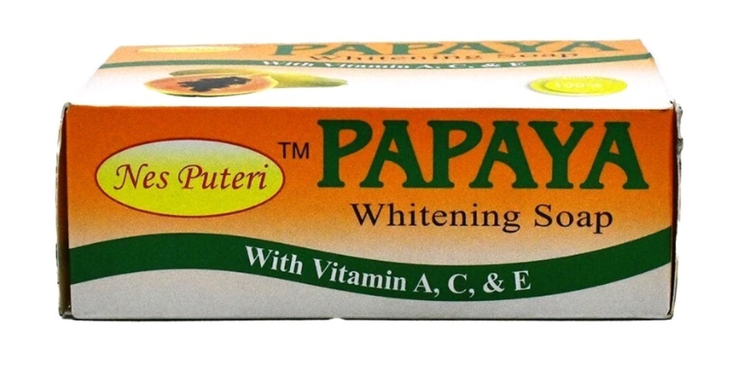 2pc Papaya Whitening Soap Nes Puteri Papaya Extract Vitamin A C & E Organic DHL