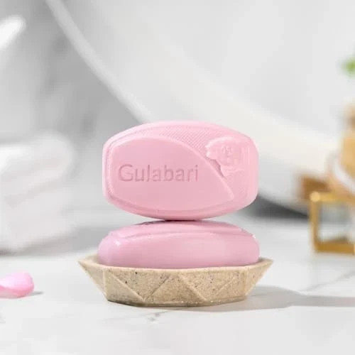 Dabur Gulabari Rose Soap 150g x 4 | Moisturizing Glow Soap with Glycerine