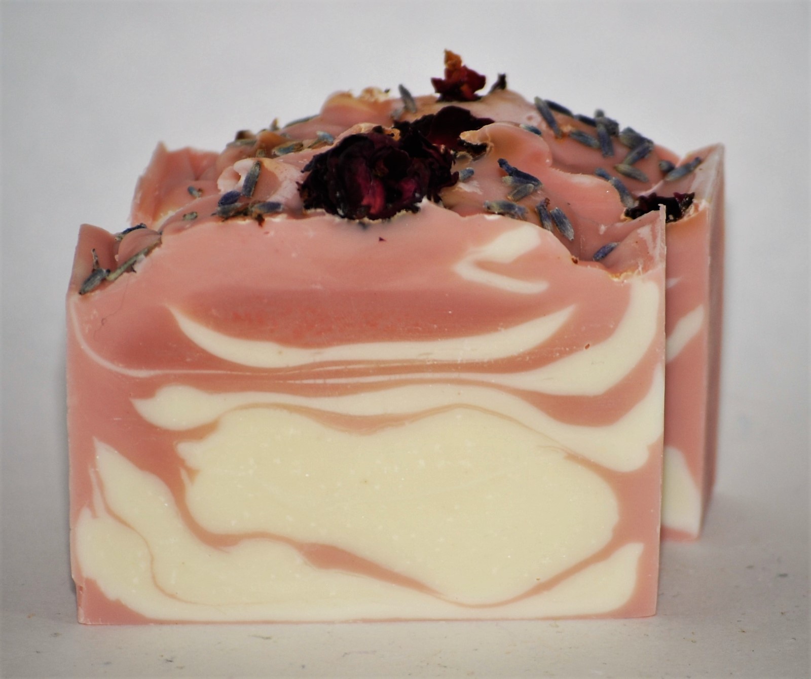 Handmade Floral Rose Clay Soap Made with Non GMO Ingredients Net Wt. 4.00-5.00oz