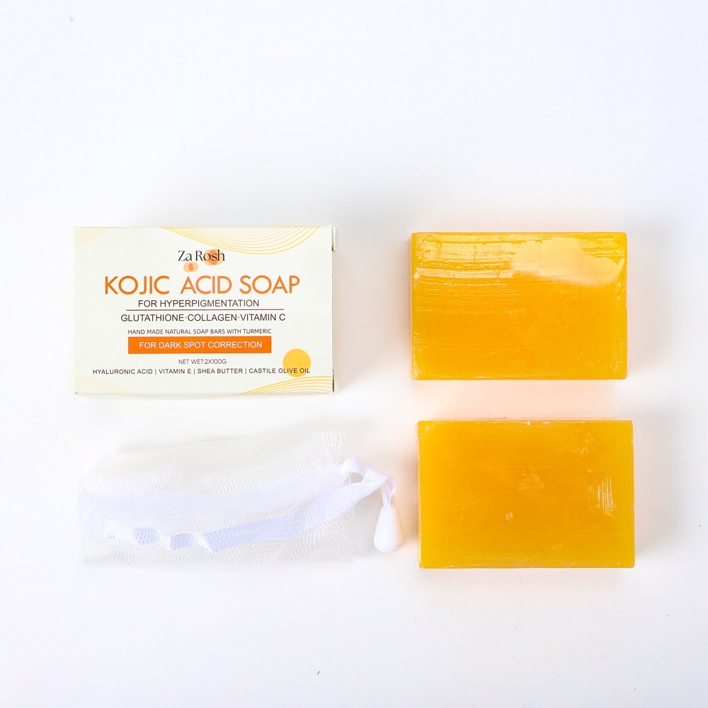 Kojic Acid Soap Turmeric Skin Brightening Lightening for Dark Spots 2x100G