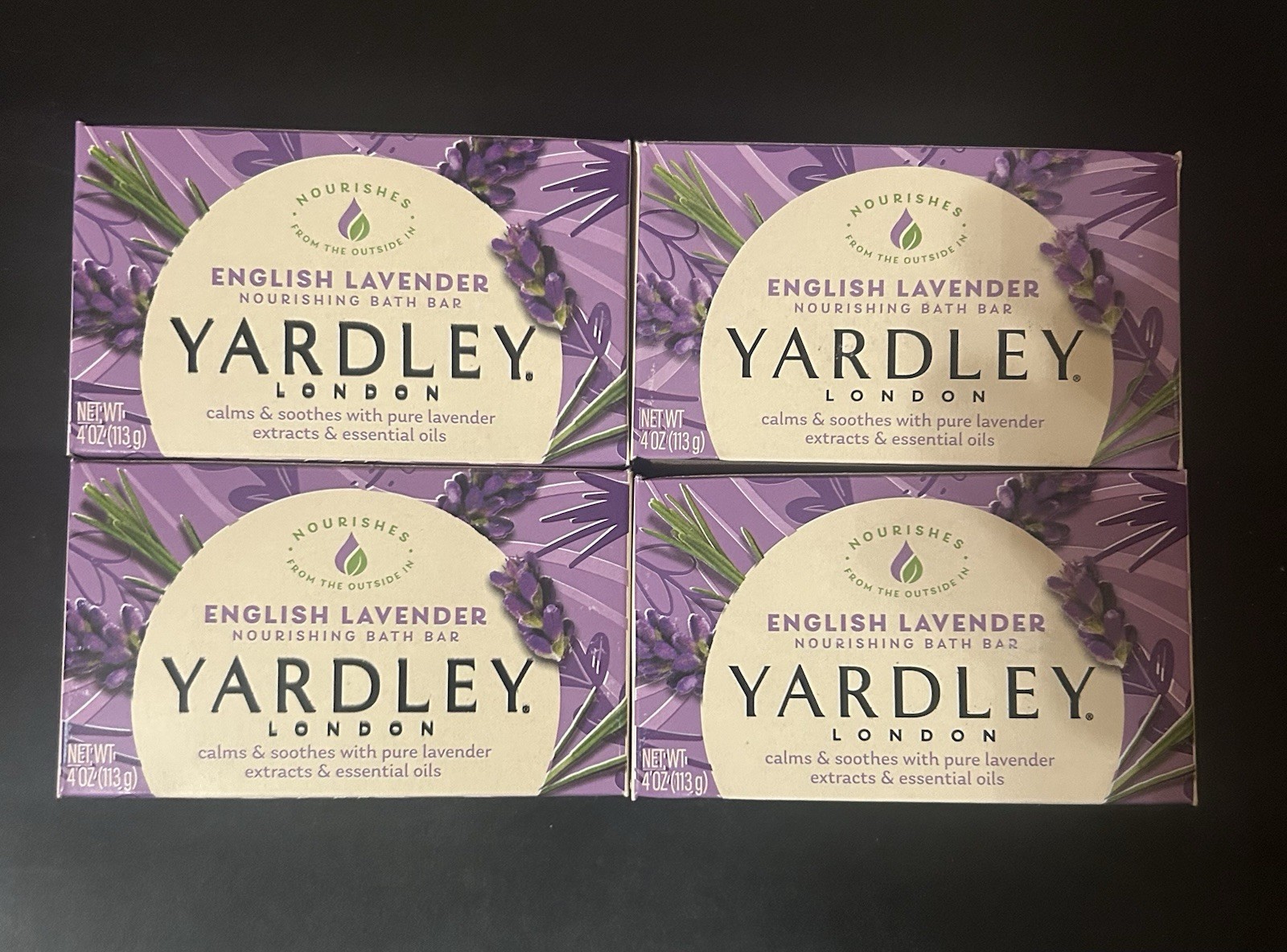 ❤️4Pk -Yardley London English Lavender Moisturizing Bath Soap 4oz ❤️