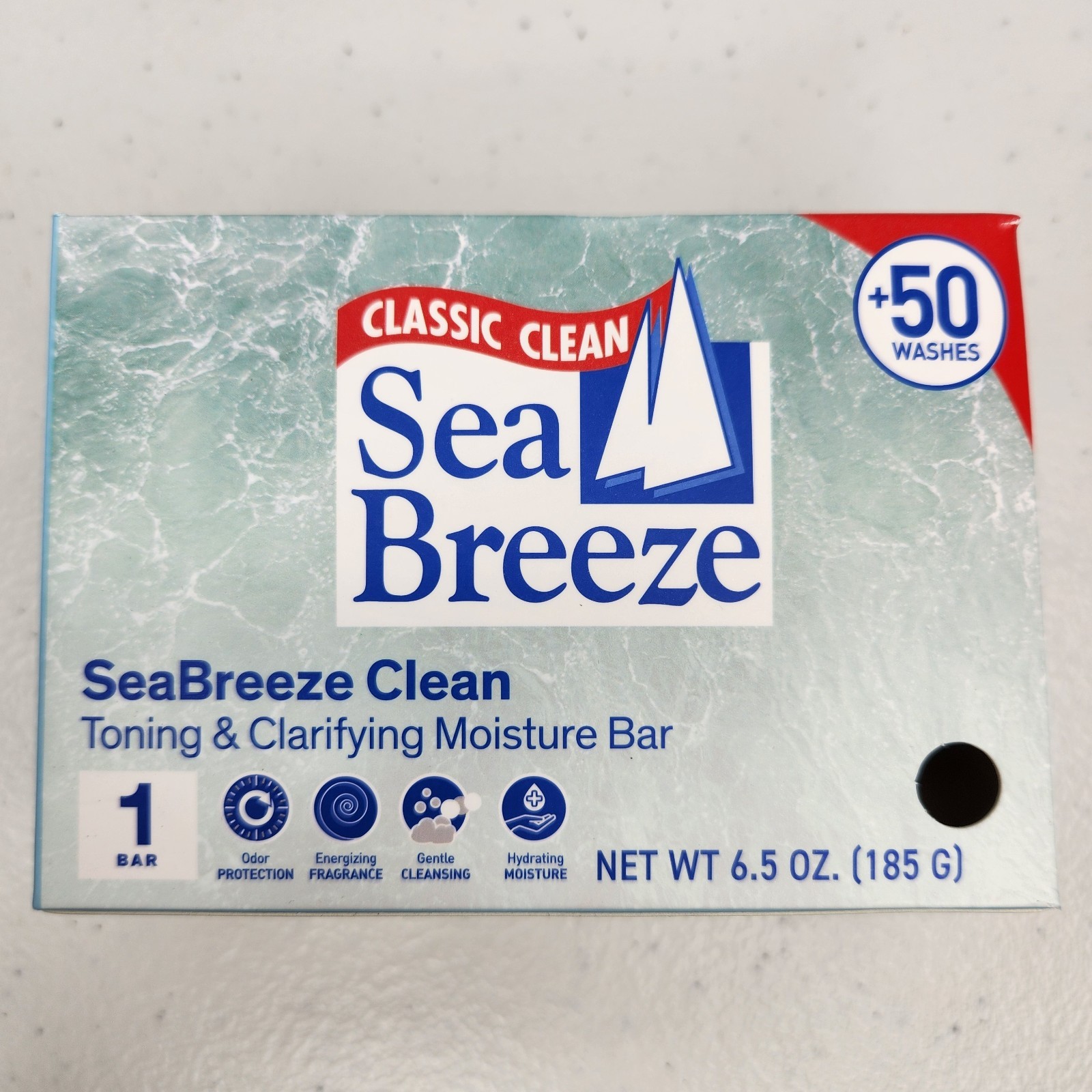 8 Sea Breeze Classic Clean SeaBreeze Clean Toning Clarifying Moisture Bar 6.5oz
