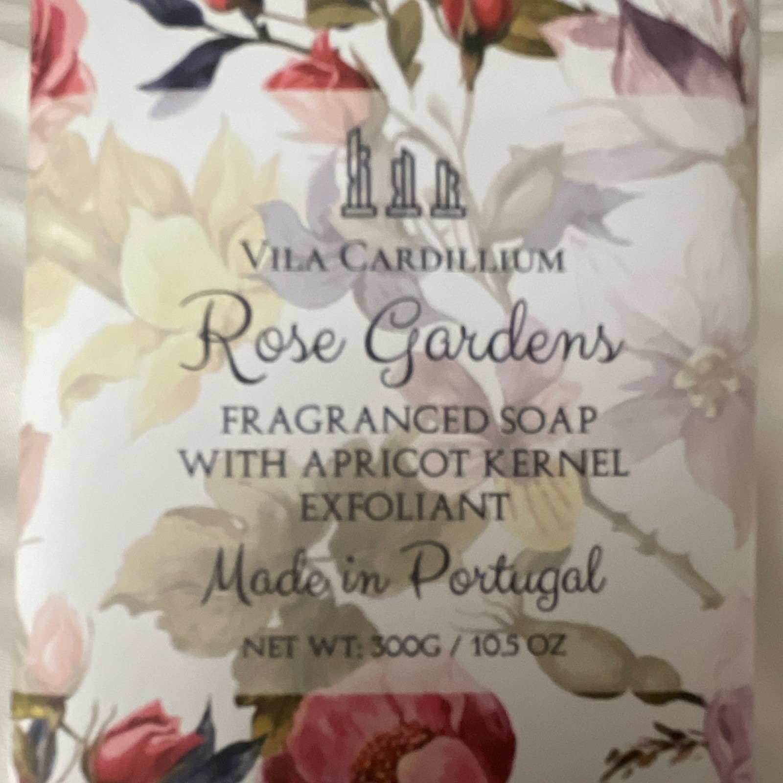 Vila Cardilium Rose Gardens Scented Soap Bar Rose, Apricot Exfoliant 10.5 oz
