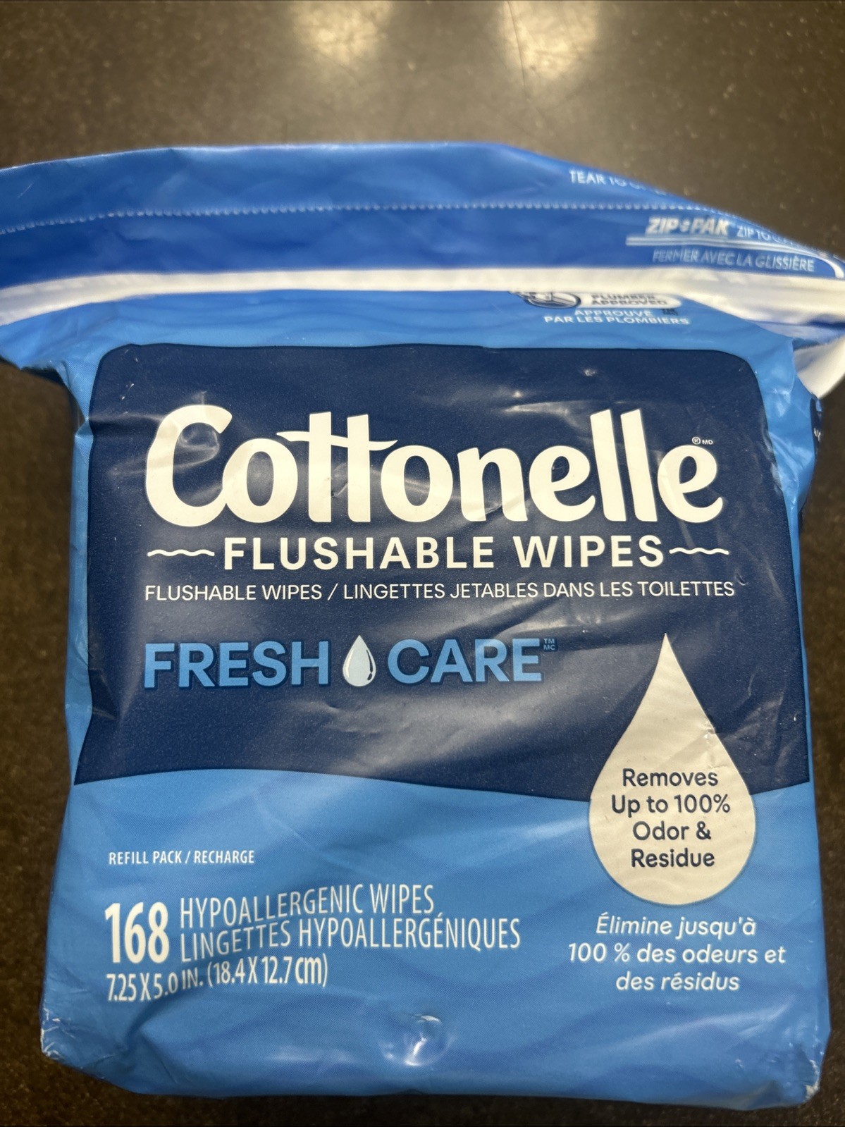 Cottonelle Fresh Care Flushable Wet Wipes, Adult Wet Wipes,168 Wipes Per Pack