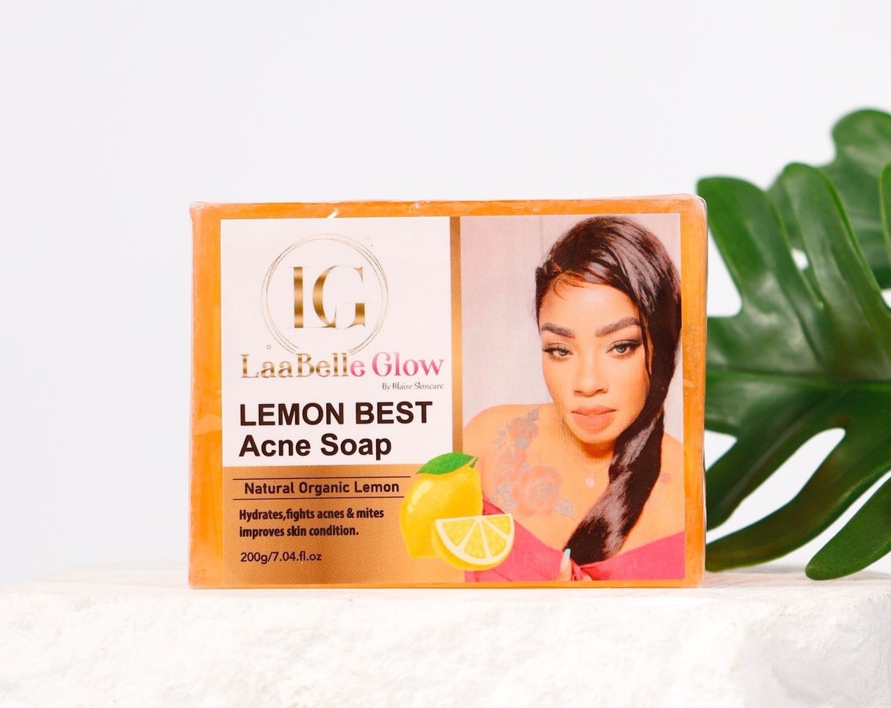 3x Handmade Lemon Soaps Skin Whitening Dark Spots Acne Brightening-Glossy 200G