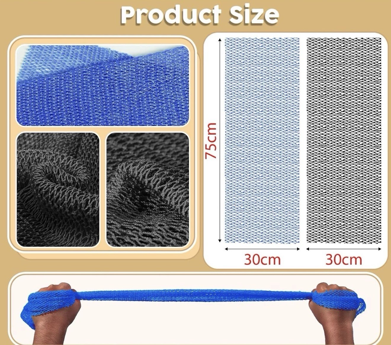 2 Pieces African Net Sponge–Real Authentic Exfoliating Bath NEW/SEALED FREE SHIP
