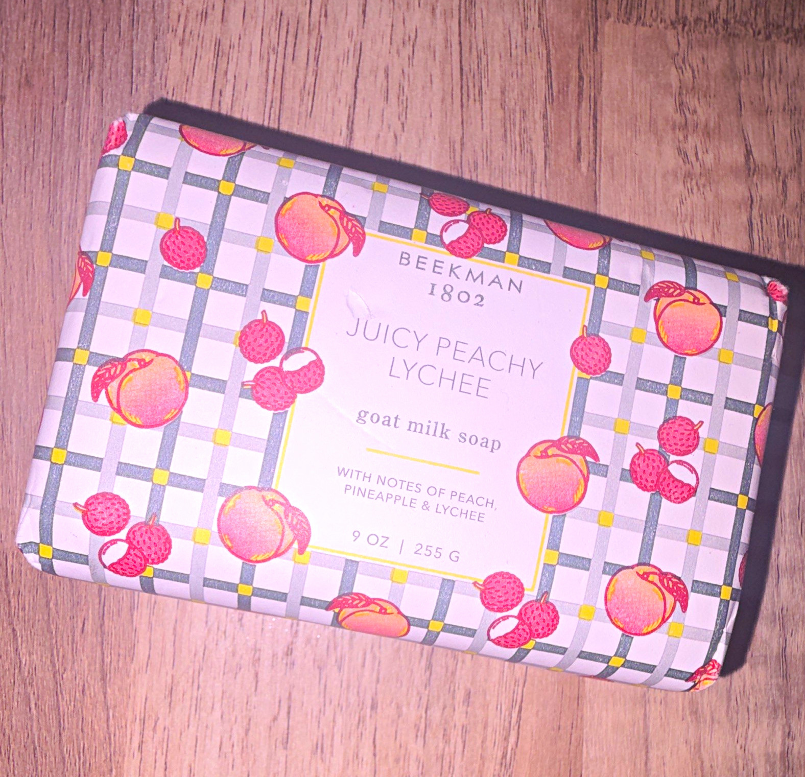 Beekman 1802 Juicy Peachy Lychee Goat Milk Soap Bar, Cruelty-Free 9 oz