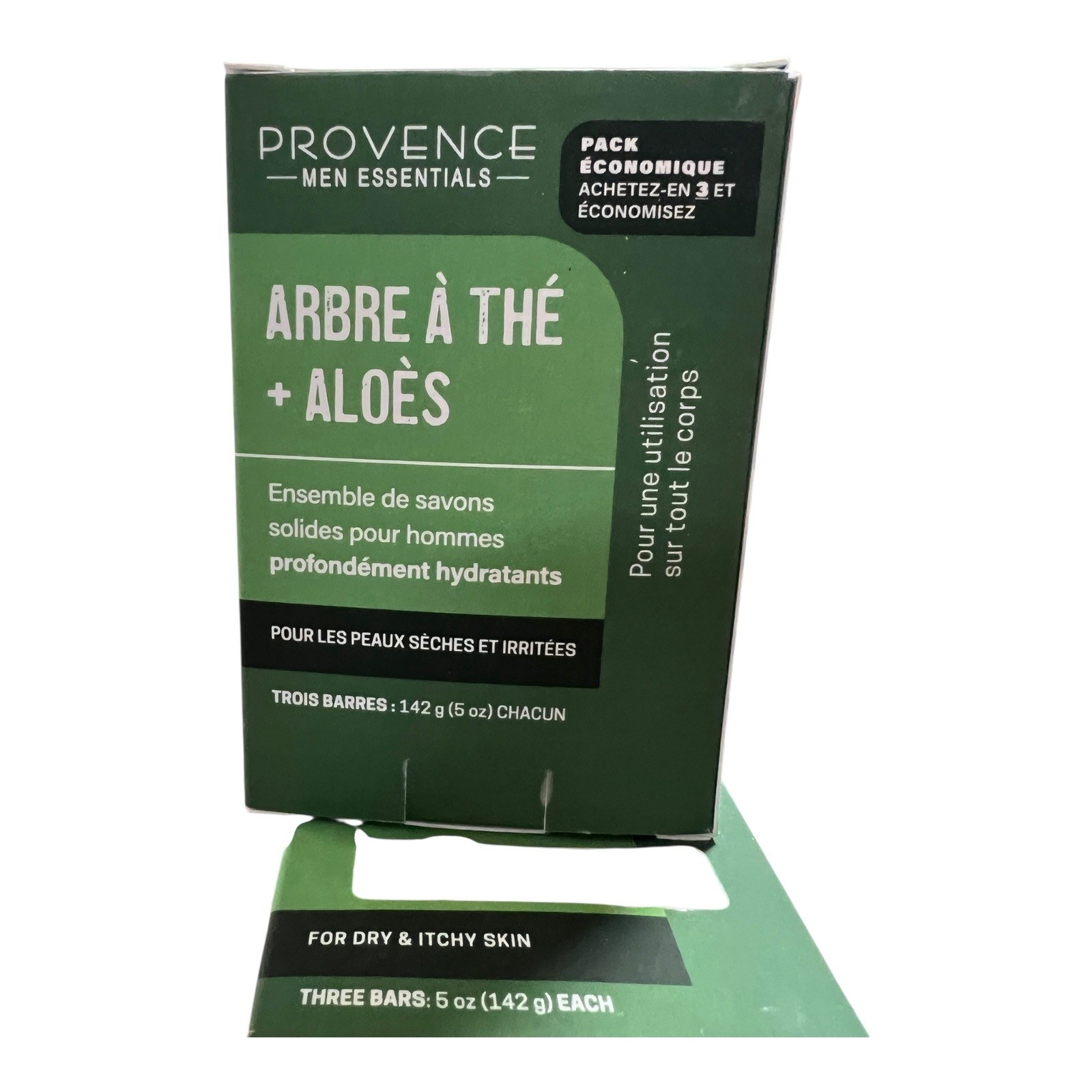 Provence Men Essentials Tea Tree + Aloe Bar Soap 3 Pack 5 Oz Each Deep Hydrating