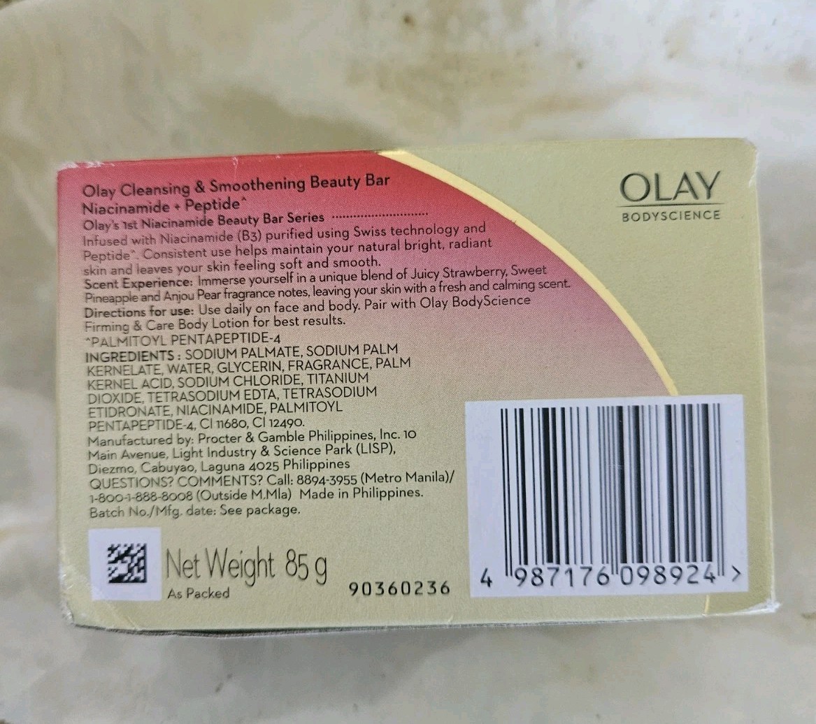 Olay Body Science B3 Niacinamide + Peptide Beauty Bar Cleansing Smoothing 85g