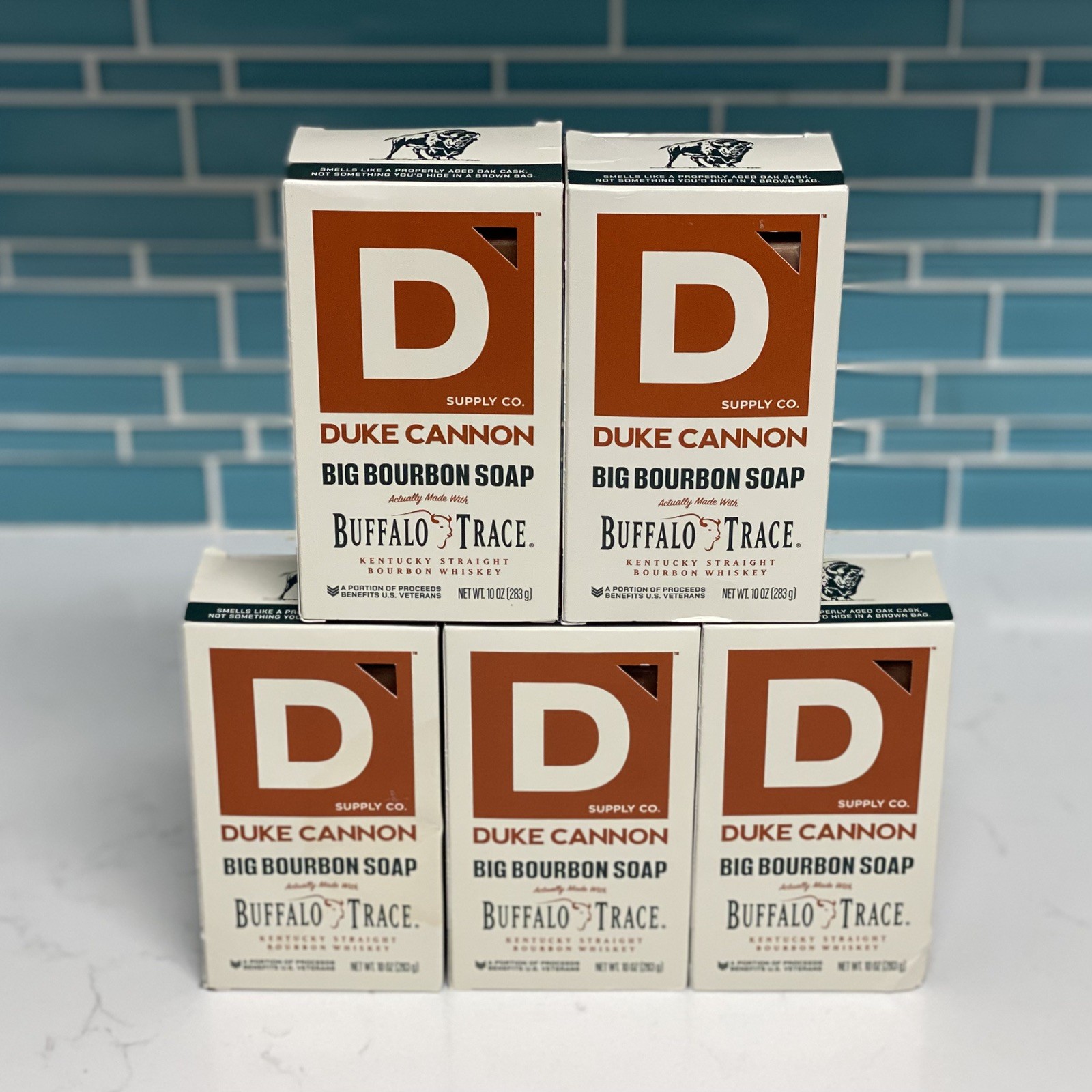 Lot Of 5 Duke Cannon Big American Bourbon Soap – Buffalo Trace 10oz Ea Ne