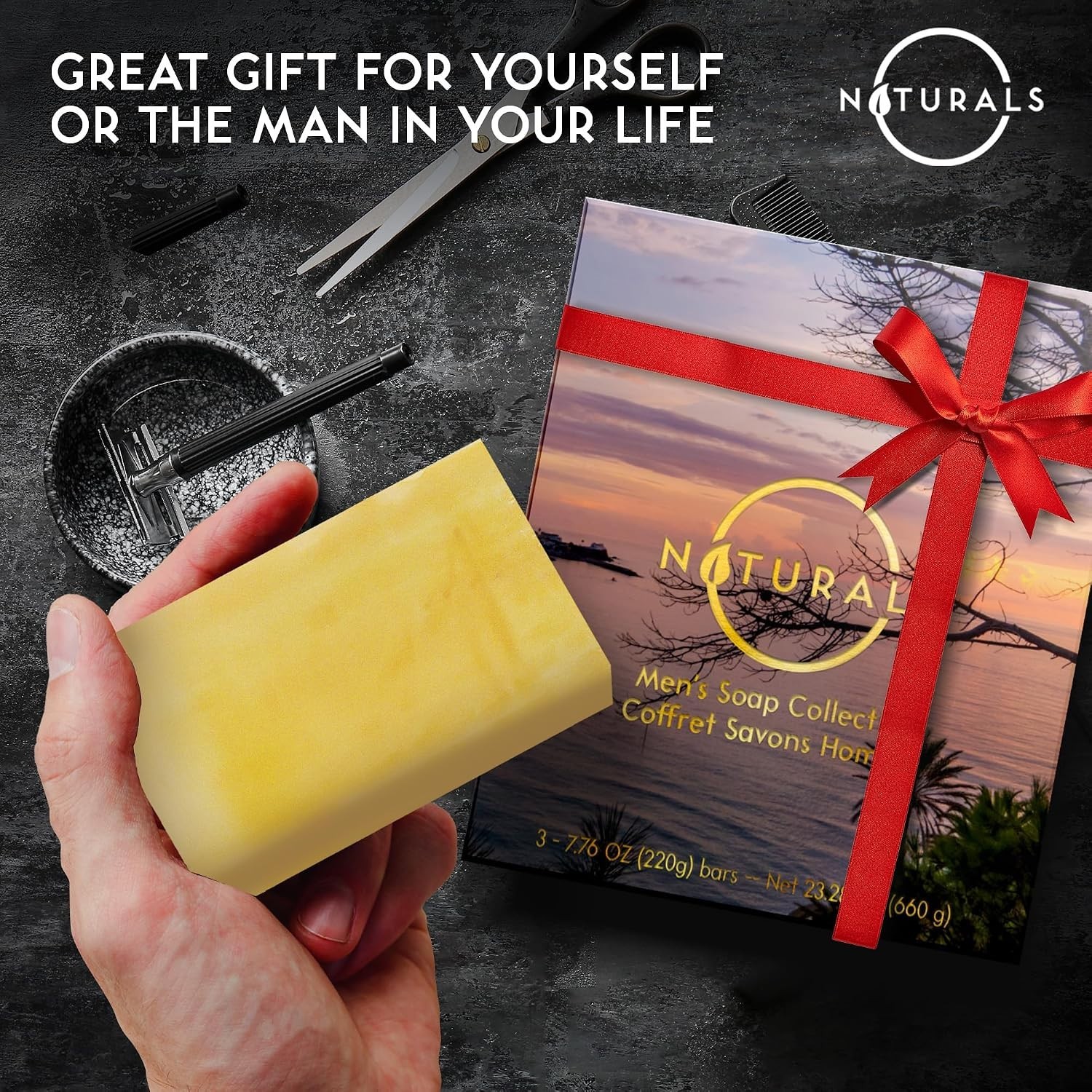 Natural Citrus Men’s Soap – Exfoliating & Moisturizing, Formula 7.76 oz