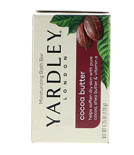 Yardley Moisturizing Bar Cocoa Butter, Chocolate, 4.25oz