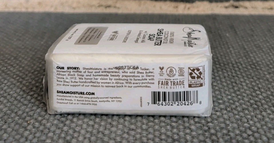 SheaMoisture 100% Virgin Coconut Oil Shea Butter Soap, 8oz Coconut Milk & Acacia