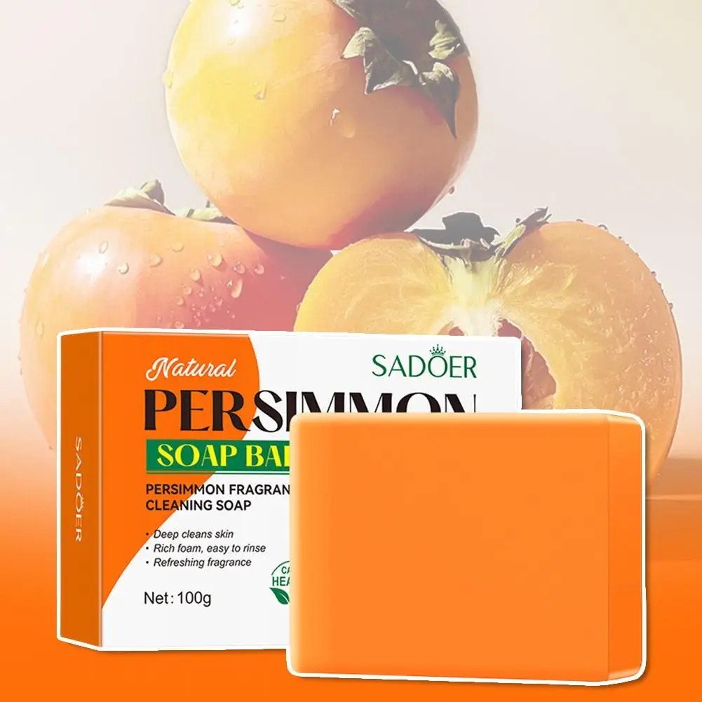 1~3PCS Swarva Persimmon Soap Bar Body Odor Control Deodorant Soap for Men&Women