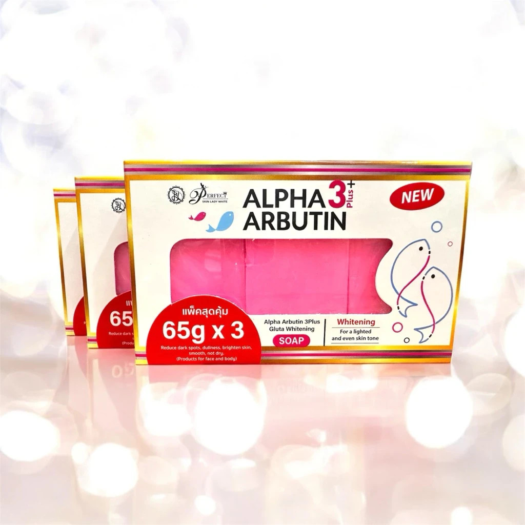 3 boxes of Alpha Arbutin Soap, Arbutin Soap, box 65x3g.