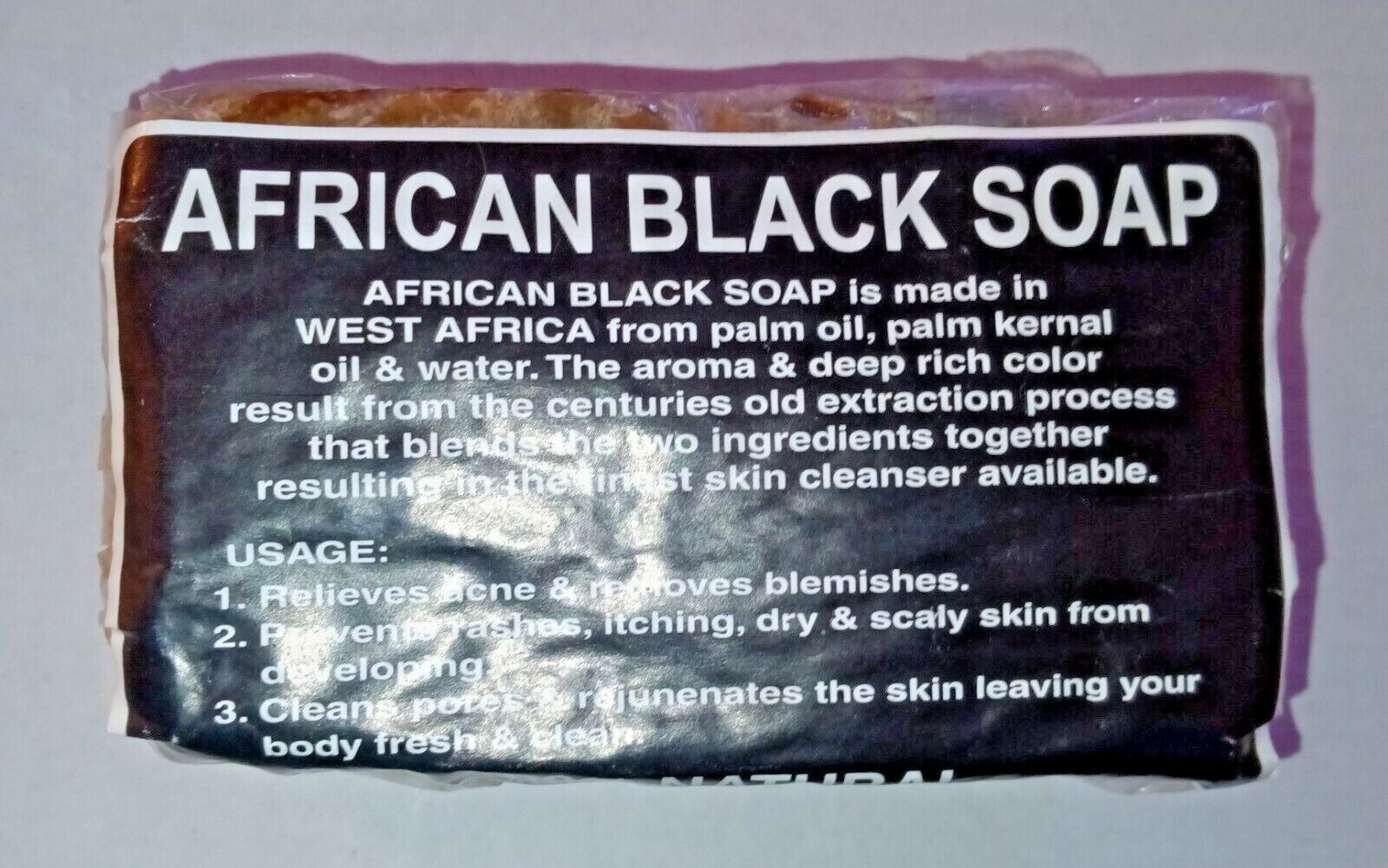 16 oz African Black Soap Vegetable Based all natural for sensitive skin
