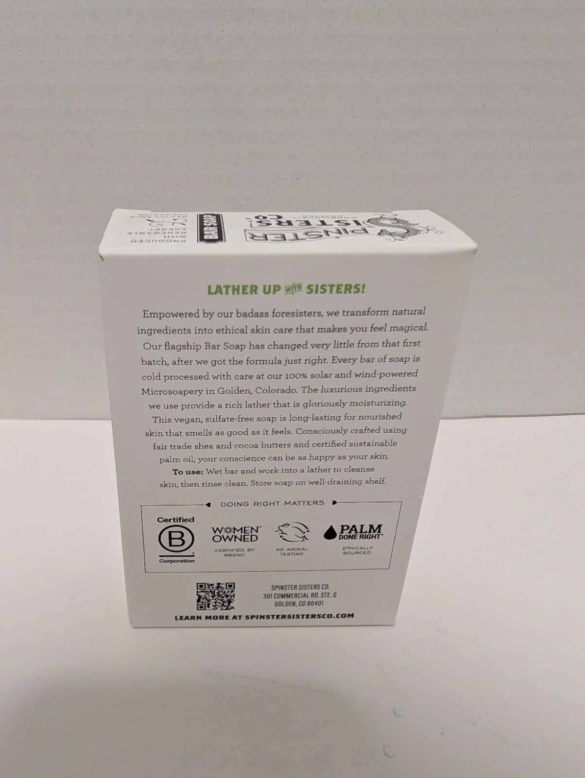 Spinster Sisters Co Lemongrass Sage 4.5oz Bar Soap – All Natural Ingredient. USA