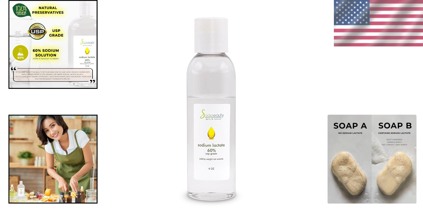 Sodium Lactate Soap Making & Lotion Making Liquid 4oz USP Pure Natural