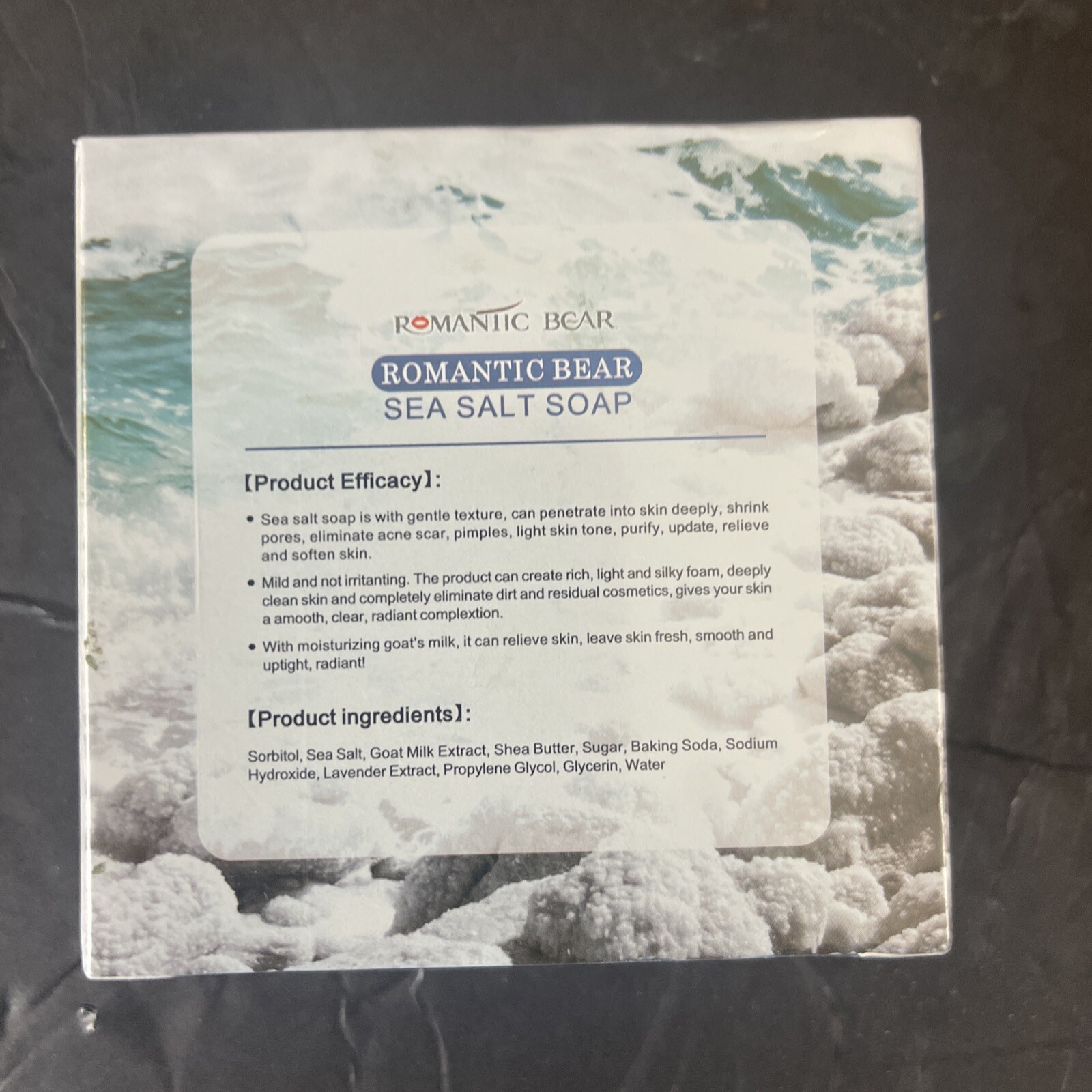 Romantic Bear Sea Salt Soap Natural Sea Salt & Goat Milk 100g