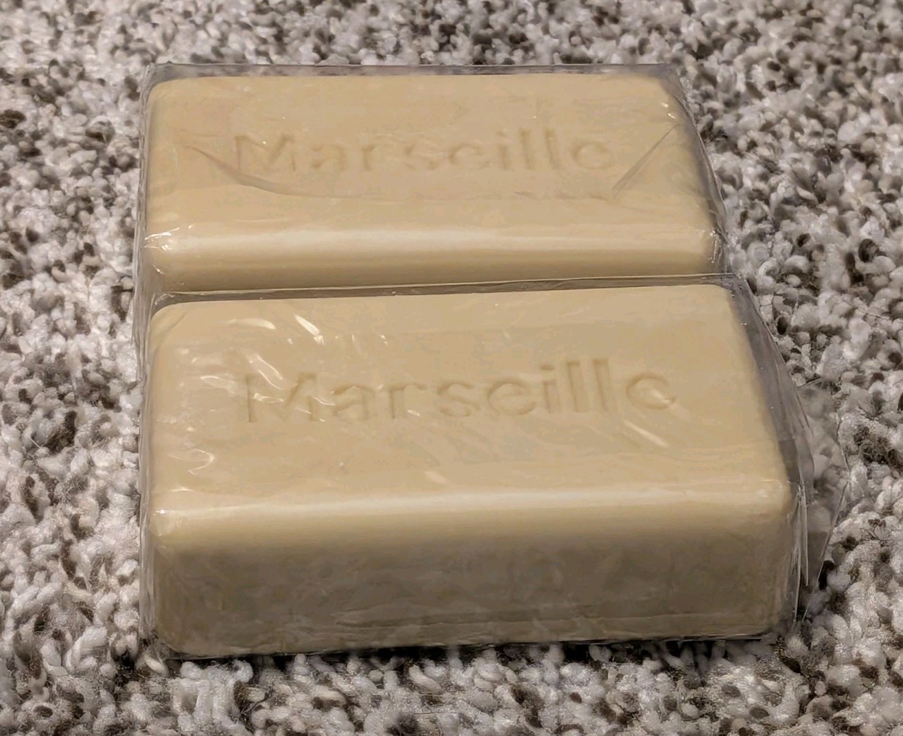 Lot of 2 Marseille Soap Bars White 3.4 oz Each French Traditional Natural Sealed