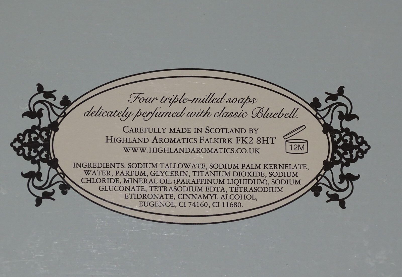 Highland Aromatics Special Bluebell Selection Triple Milled 4 Fragrant Soap Bars