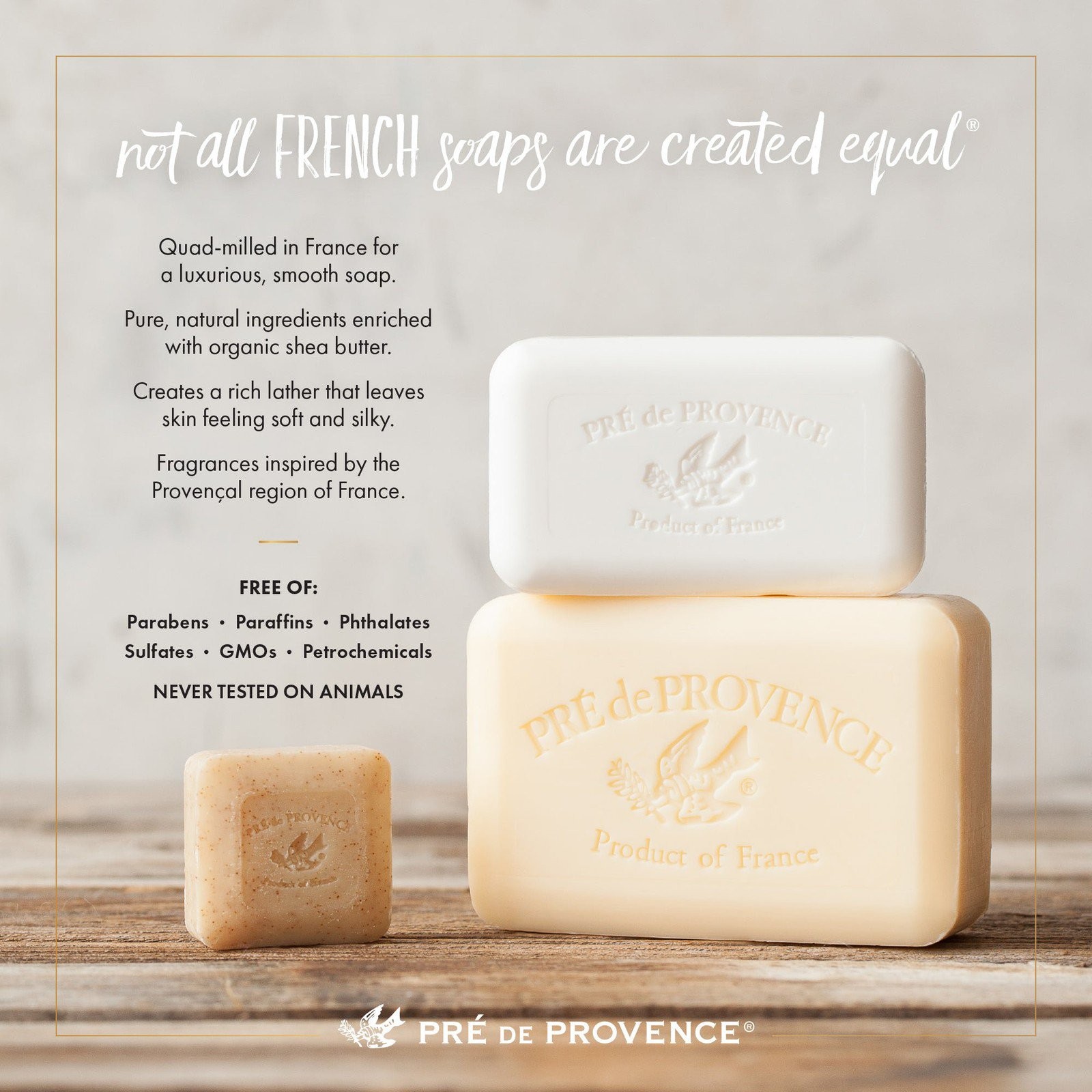 Pre de Provence 250g Soap Bar, Pack of 12 – Rose Petal
