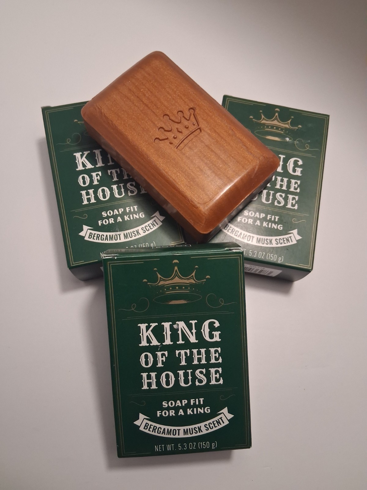 Kovot King Of The House Bar Soap Bergamot Musk Scent Triple Milled SET OF 3