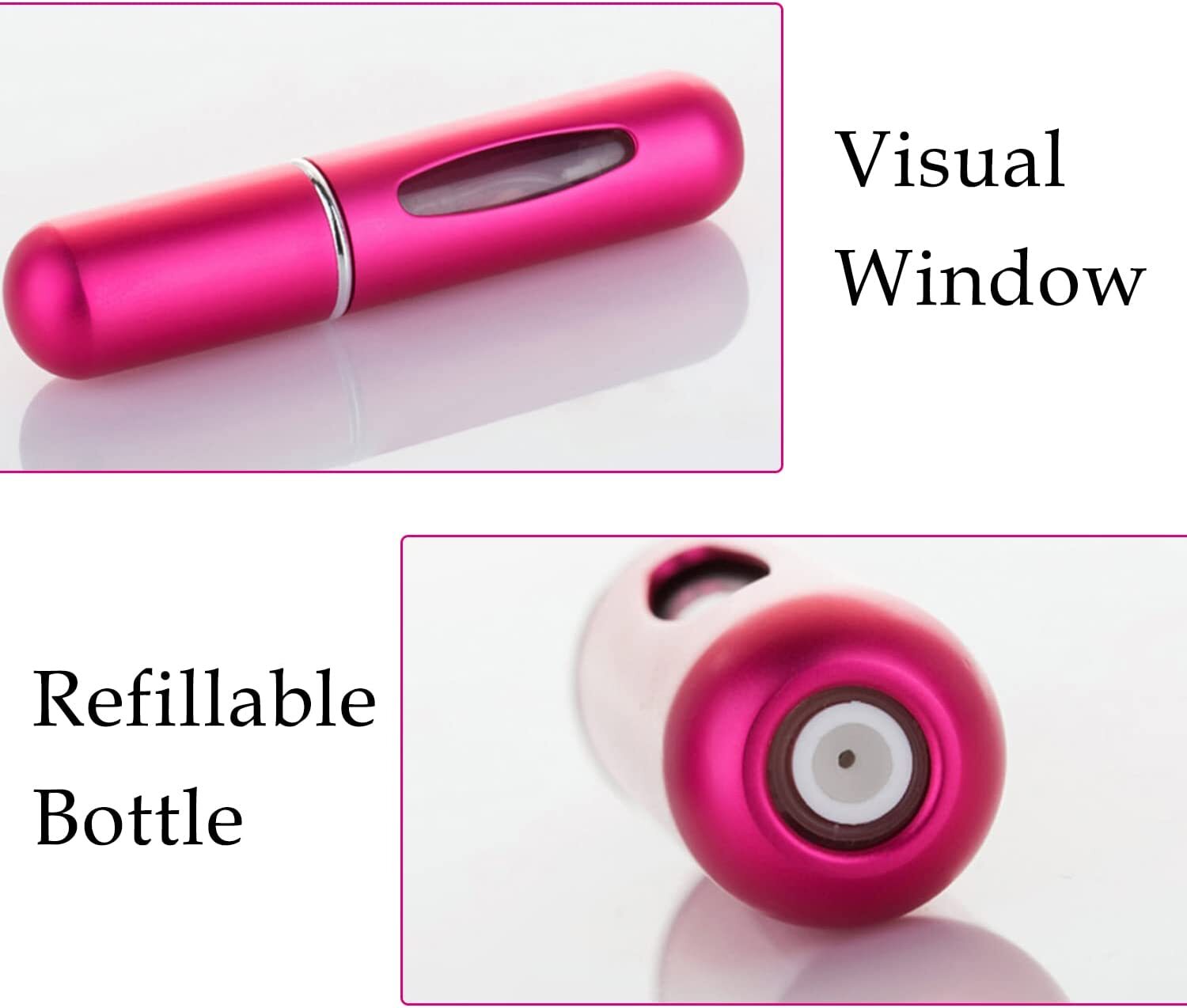 8 Pcs Pack of 5ml Portable Mini Refillable Perfume Spray Atomizer Bottle Scent