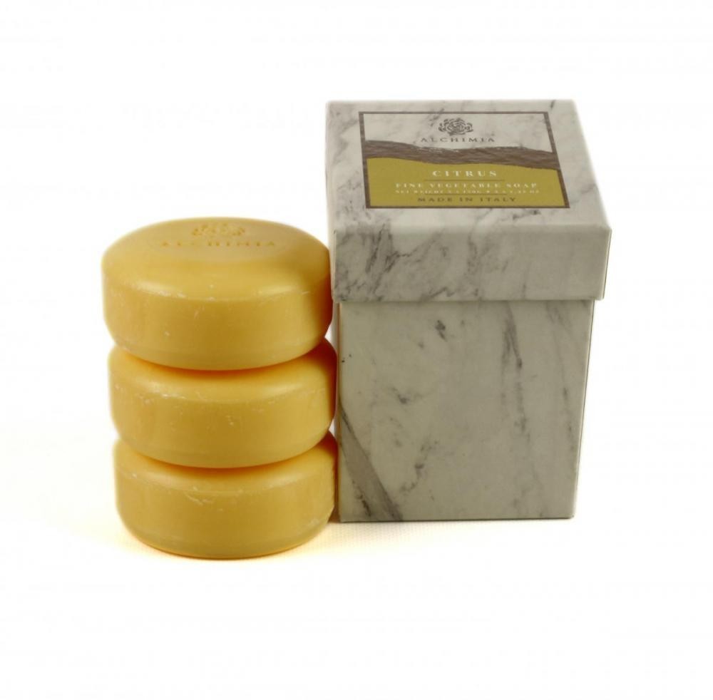 Alchimia Line Marble Of Carrara Set 3 Citrus Soaps Cube
