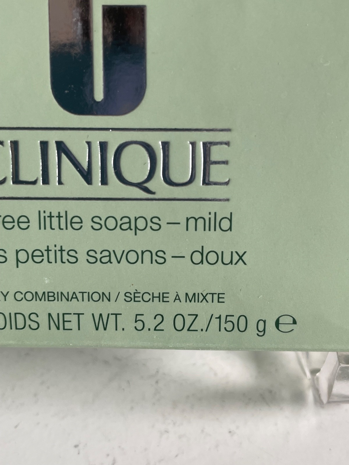 Clinique Three Little Soaps Mild Set 2 Facial Soap Bars + Travel Soap Dish 150g