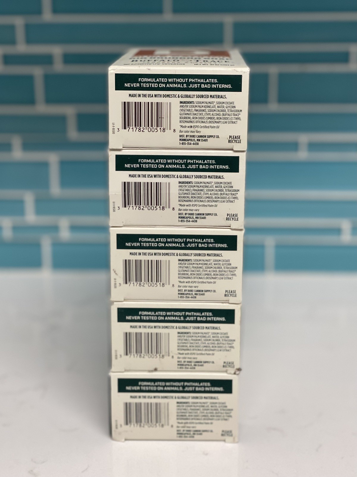 Lot Of 5 Duke Cannon Big American Bourbon Soap – Buffalo Trace 10oz Ea Ne