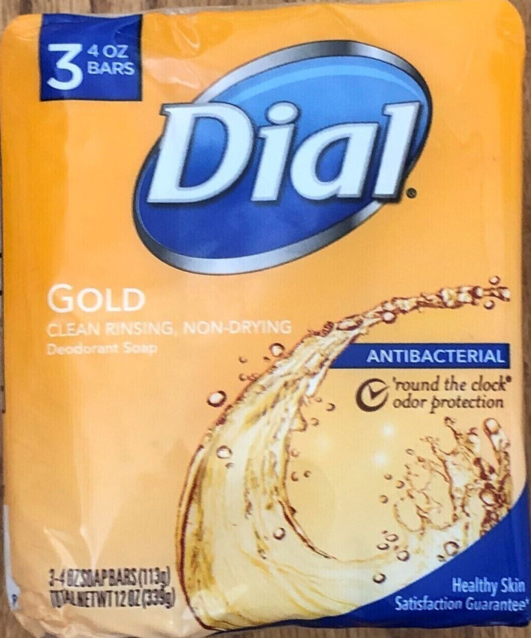 Dial (Pack of 3) Gold Antibacterial, Deodorant Soap Bar 4 OZ EACH NEW SEALED