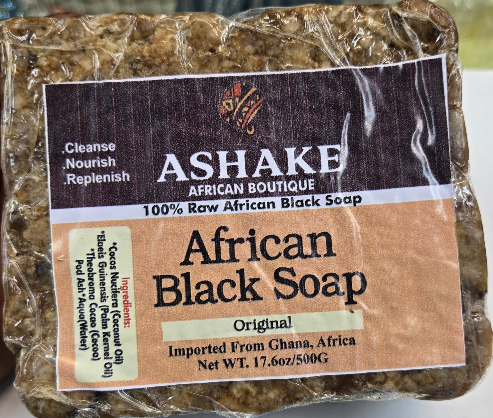 500G Raw African BLACK SOAP Unrefined Organic From GHANA Pure Premium Quality