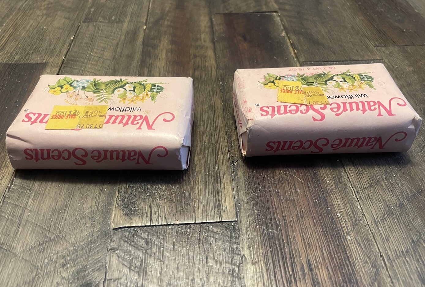 Set Of 2 Vintage Nature Scents Wildflower 4.75 Oz Soap Bars *New Old Stock /NOS*