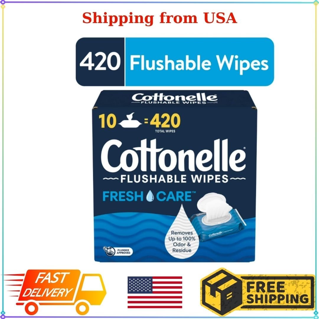 Cottonelle Fresh Care Flushable Wet Wipes, 10 Flip-Top Packs