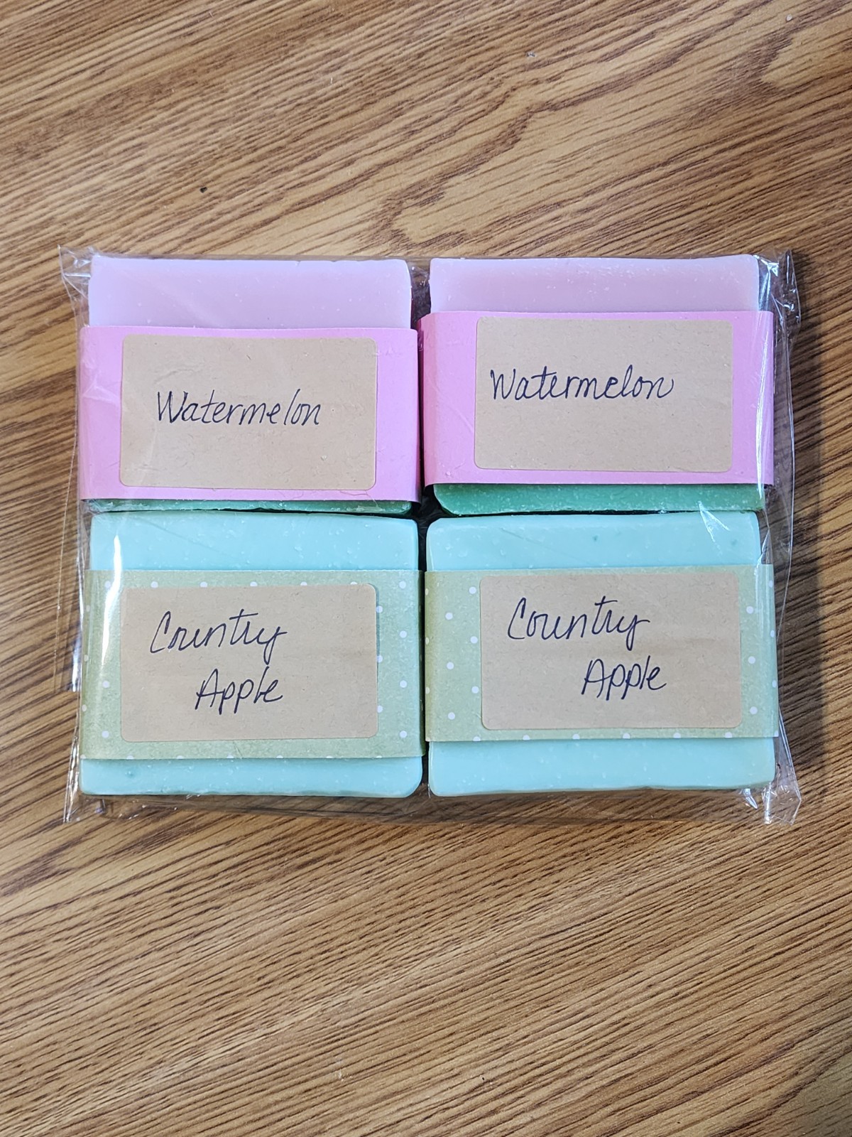 4 Pack Natural Homemade Soap Made With Coconut Oil And Olive Oil