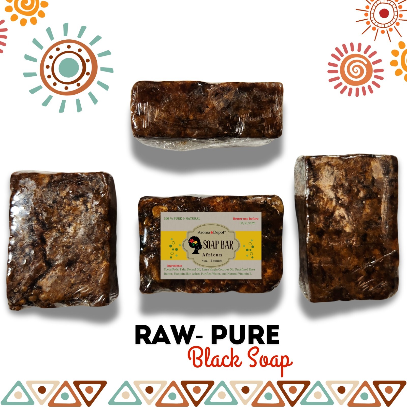 Raw African Black Soap Fresh Premium Quality Unrefined From Ghana Wholesale Bulk