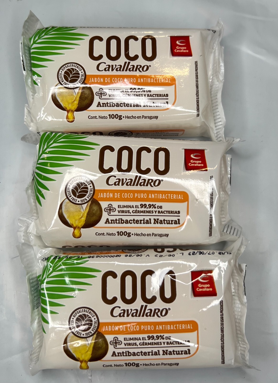 Pack 3- Pure Coconut Bar Soap (100g) – Coco Cavallaro