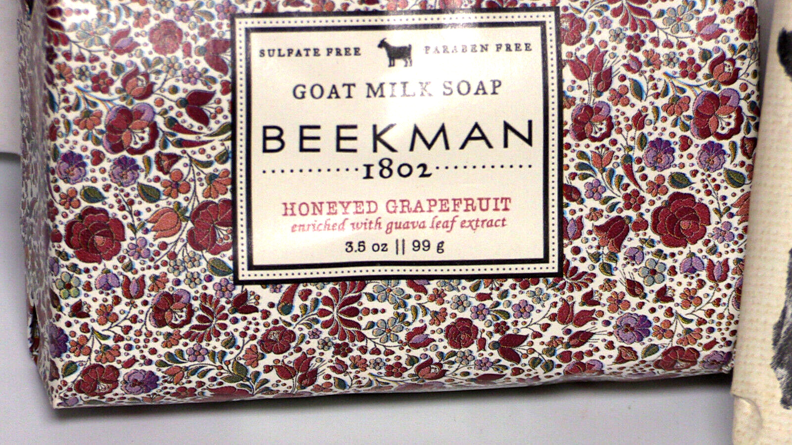 2 Beekman 1802 Goat Milk Soap Bars Honeyed Grapefruit 3.5 oz Fragrance free 9oz