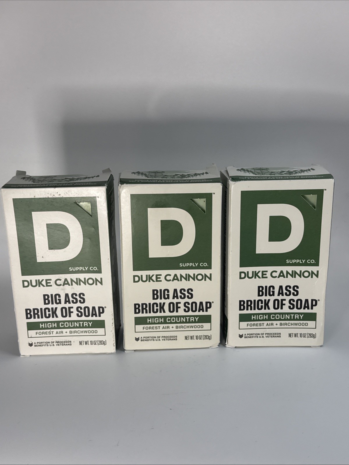 3x- Duke Cannon Big Ass Brick Soap High Country 10oz Benefits Vets New Scent