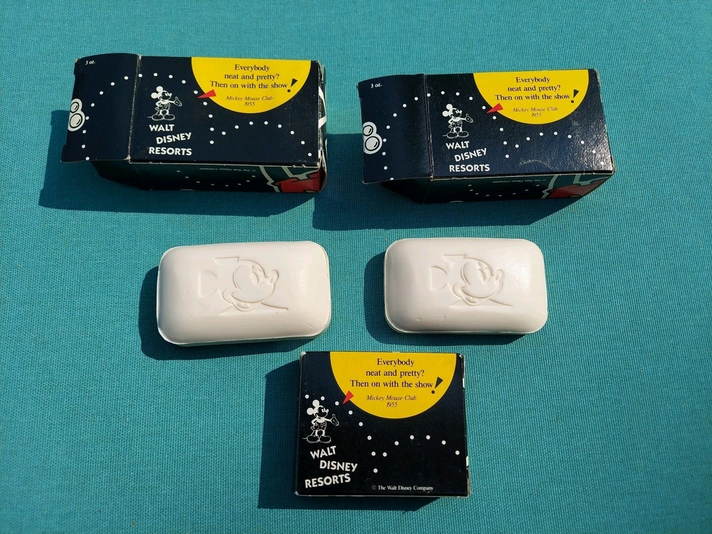 Vintage Mickey Mouse 3 Bars Soap Walt Disney World Resorts Facial Bath Soap NEW
