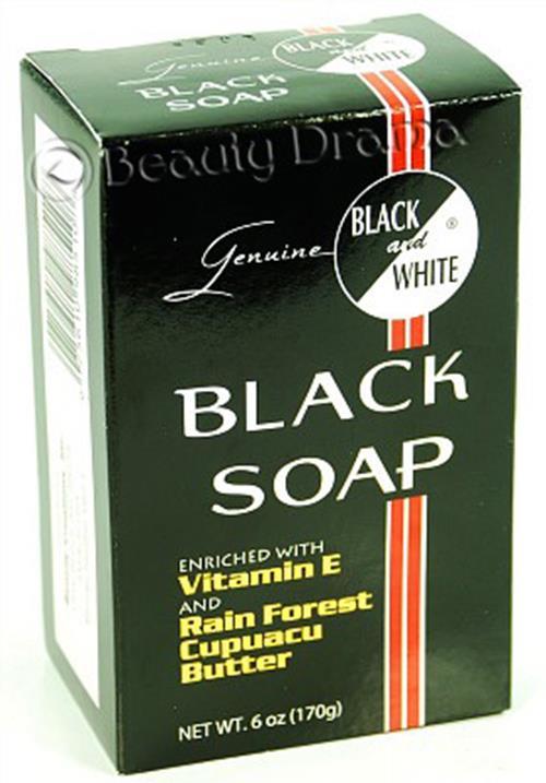 Black and White Botanical Face & Black Soap 6 oz