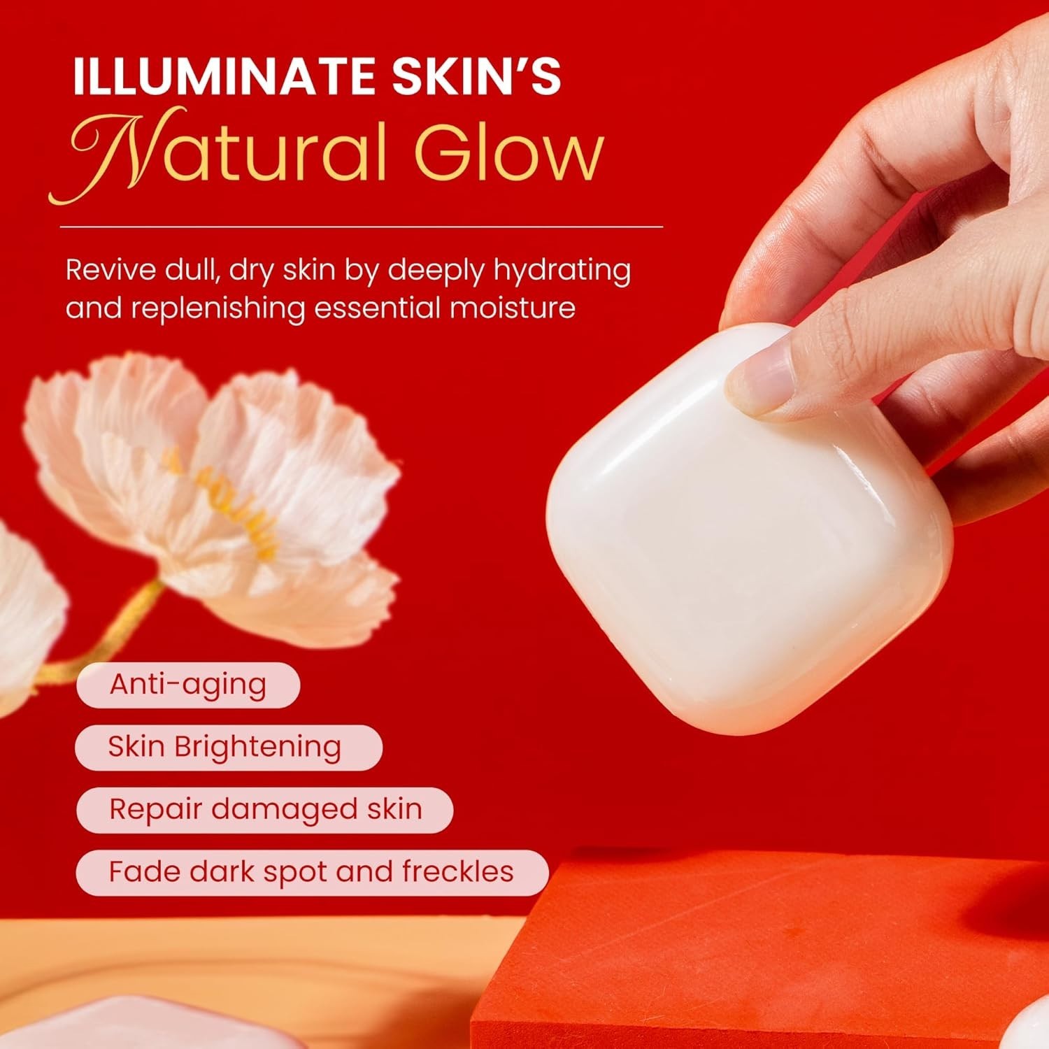 Anti-Aging Kojic Acid & Glutathione Soap – 2 Cleansing Bars, 5.64 oz Total