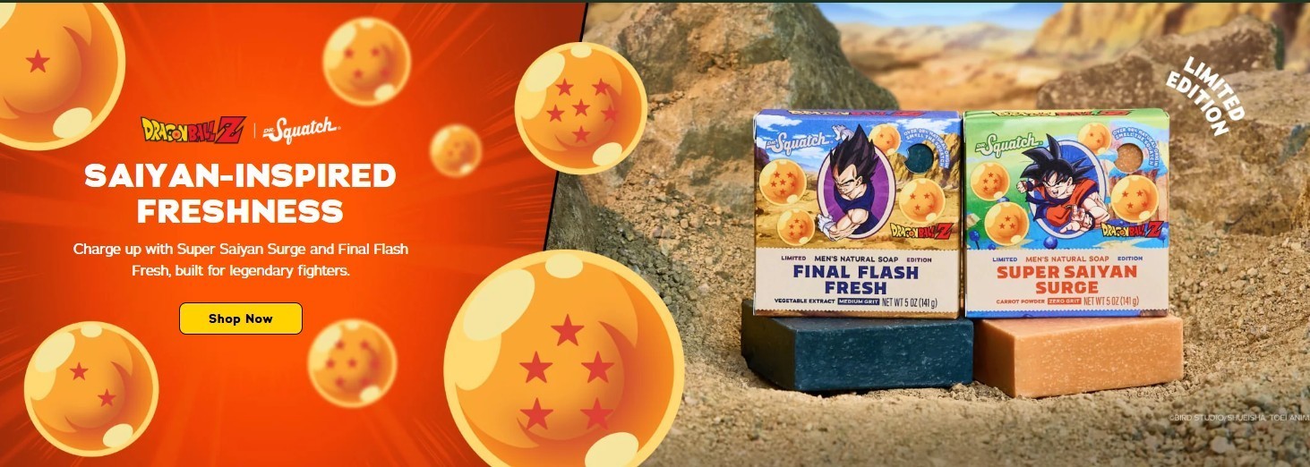 2 PACK Dr Squatch FINAL FLASH FRESH + SUPER SAIYAN SURGE DRAGON BALL Z LE BAR!