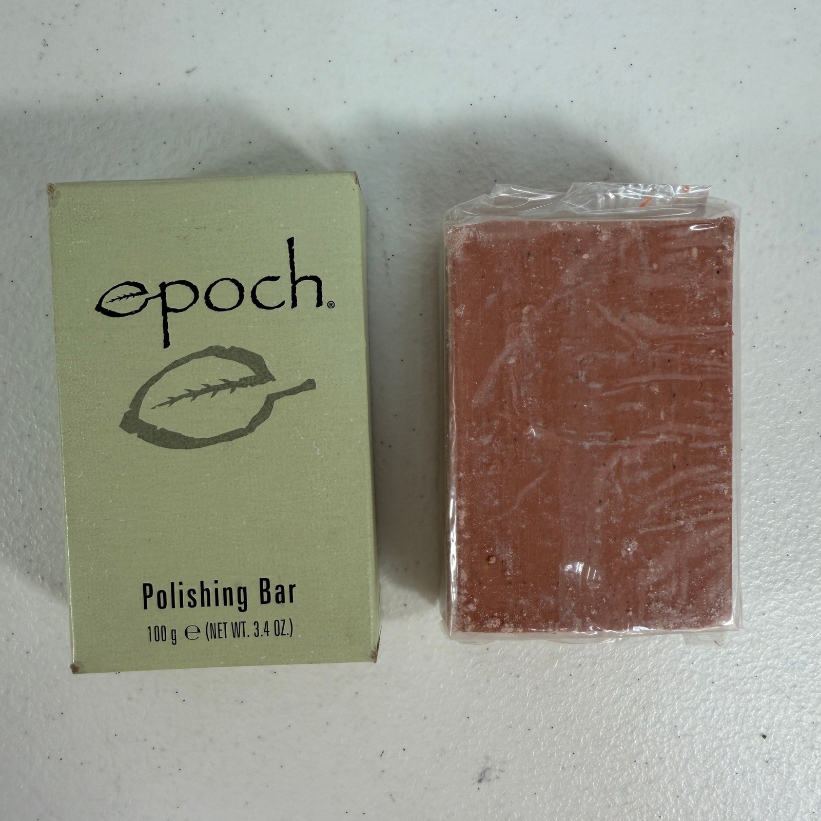 Epoch 3.4oz Polishing Bar Glacial Marine Mud Soap-Free Cleanser Brown Made USA