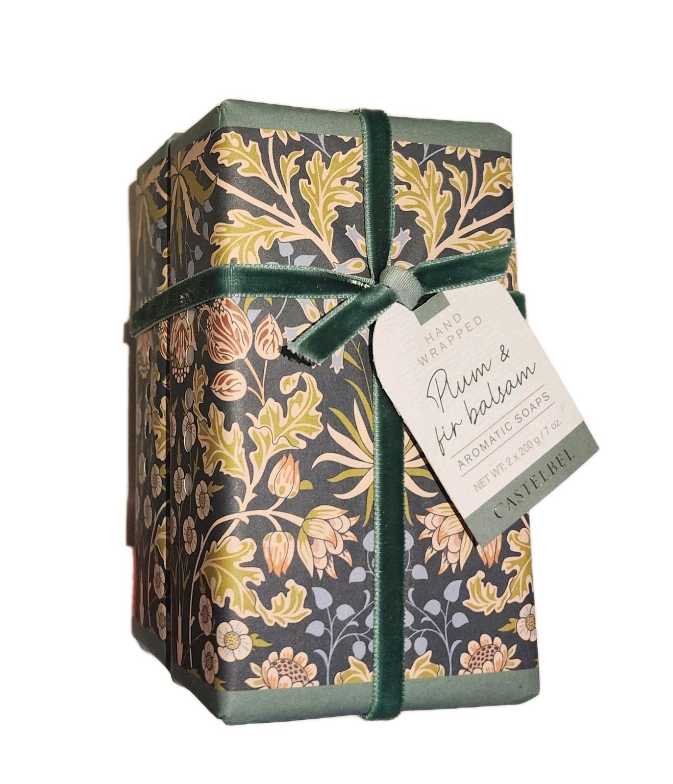 Castelbel Plum & Fir Balsam Scented Aromatic Soap Bars 2 x 7 Oz. Portugal Gift