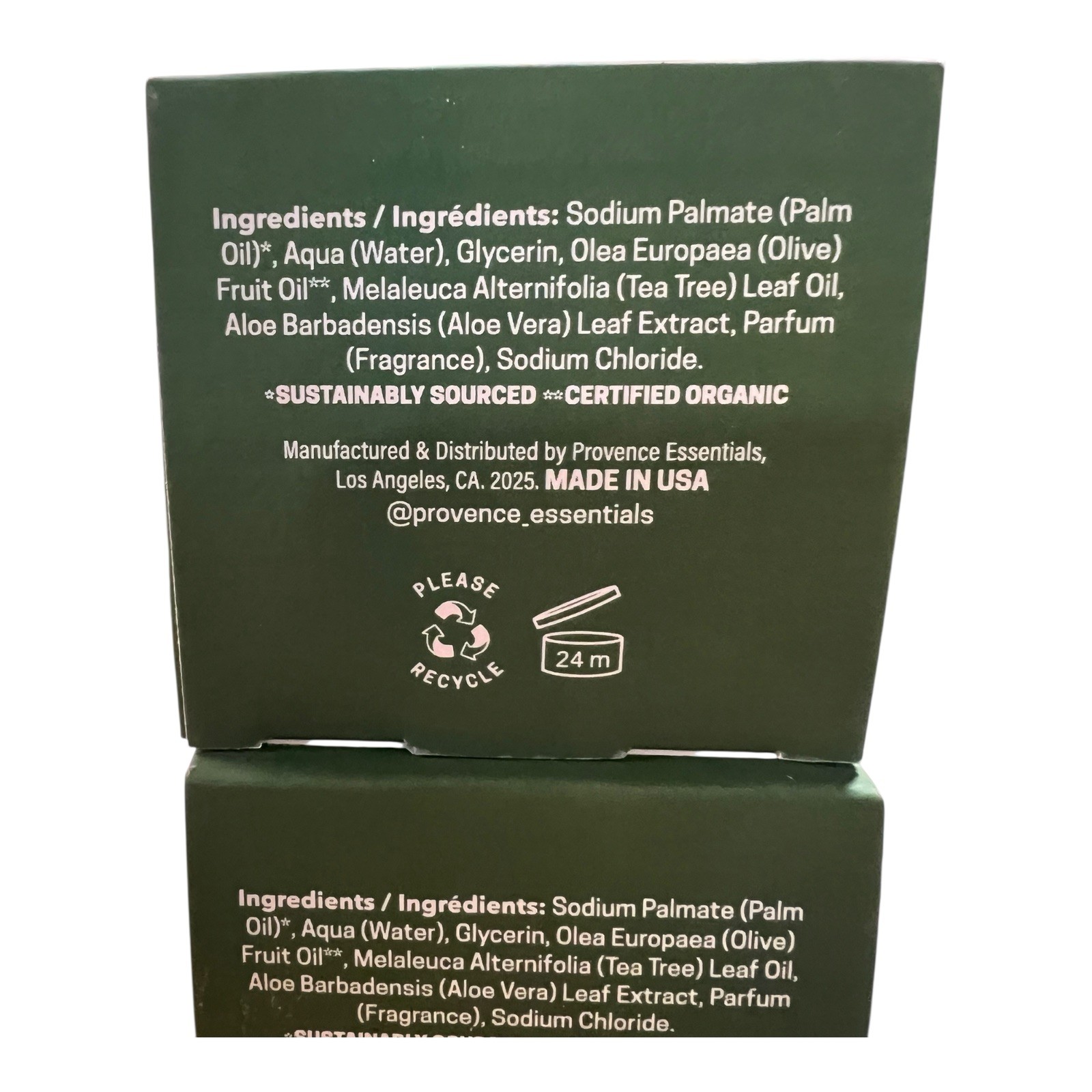 Provence Men Essentials Tea Tree + Aloe Bar Soap 3 Pack 5 Oz Each Deep Hydrating