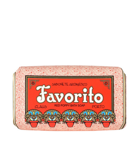 Favorito Red Poppy Bath Soap by Claus Porto for Unisex – 5.3 oz Bar Soap