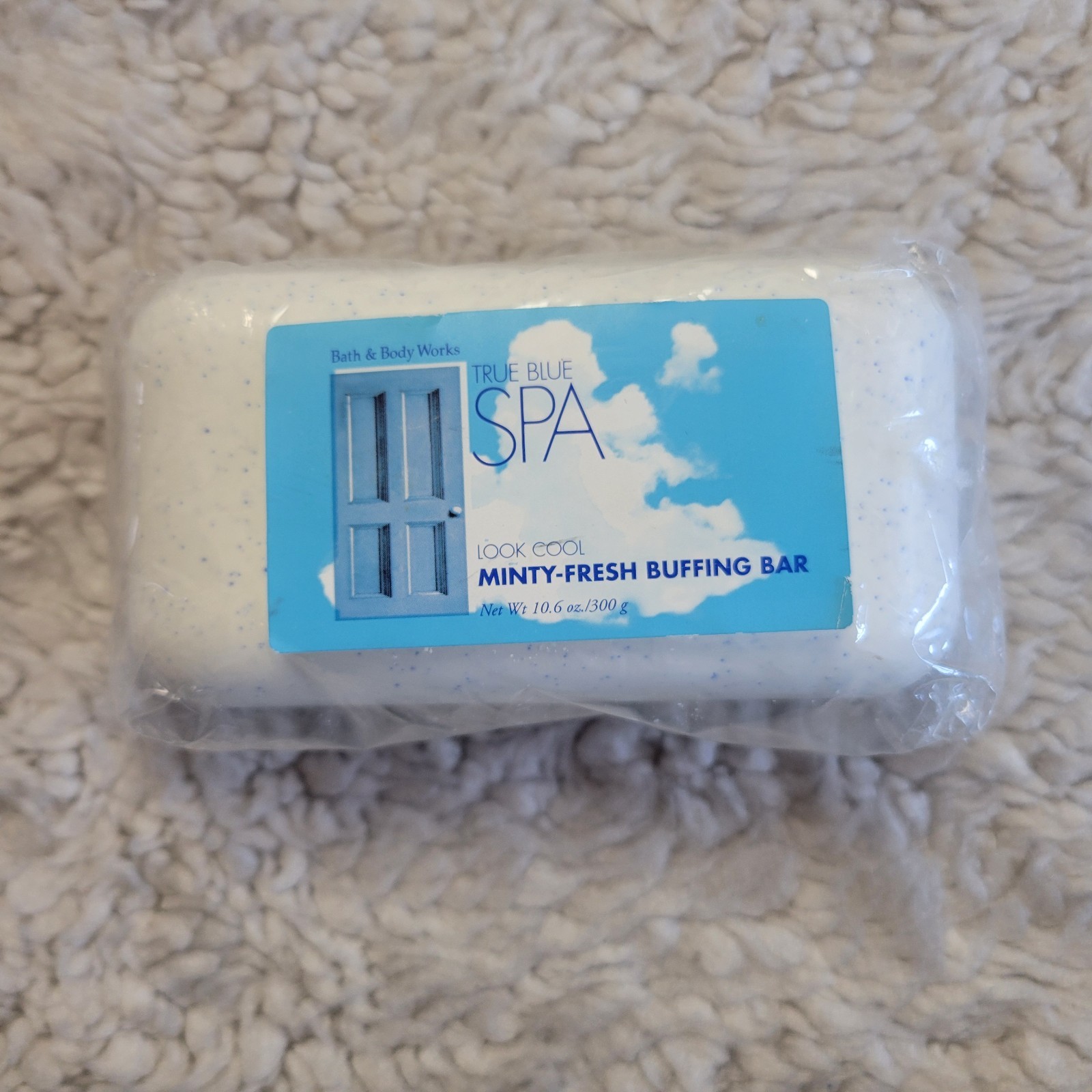 Bath & Body Works True Blue Spa Minty Fresh Buffing Bar 10.6 oz NEW Retired