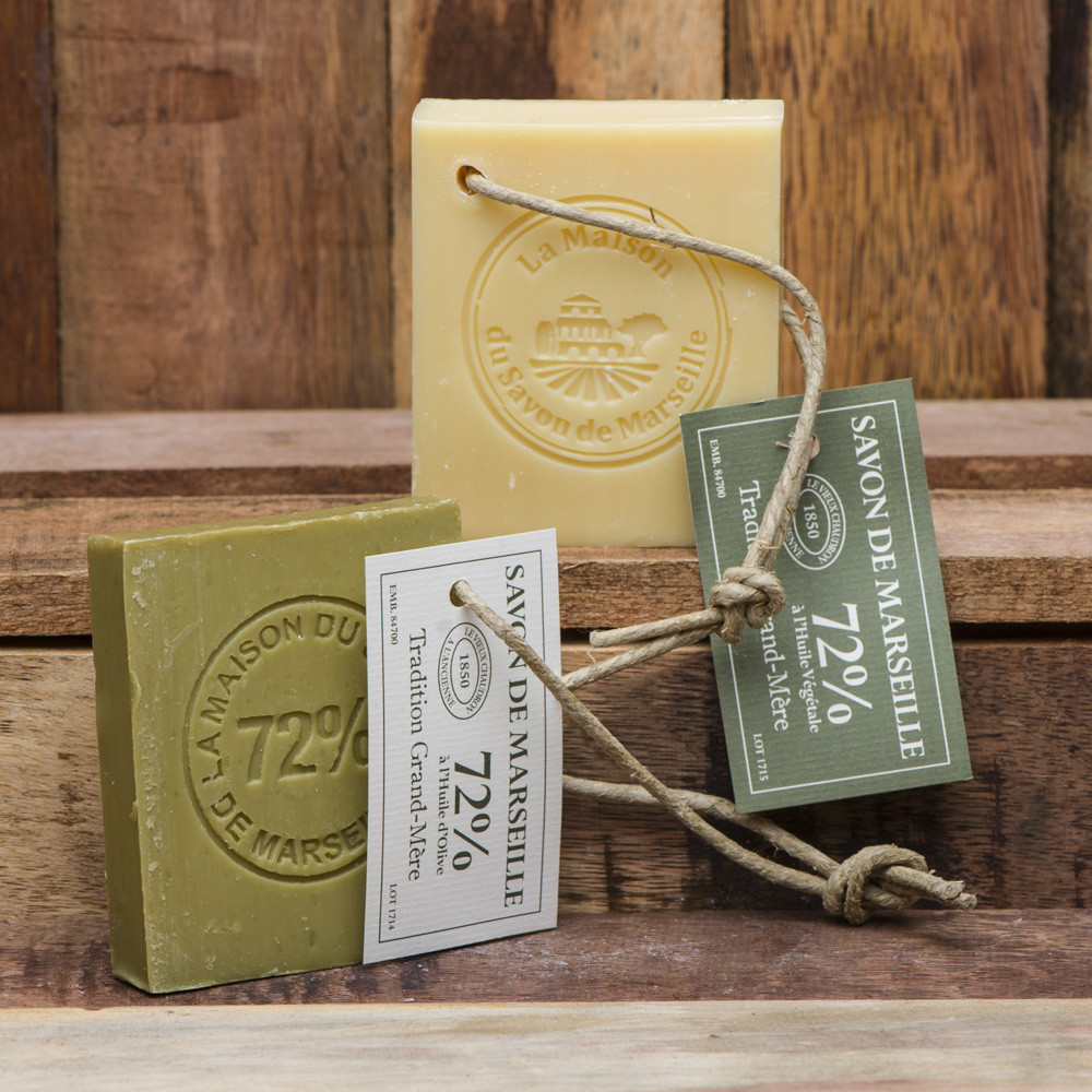 FRENCH SOAP, SAVON DE MARSEILLE – 150g OLIVE OIL or VEGETABLE OIL SOAP SLICE